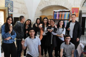 students from Dar Al Kalima university visiting